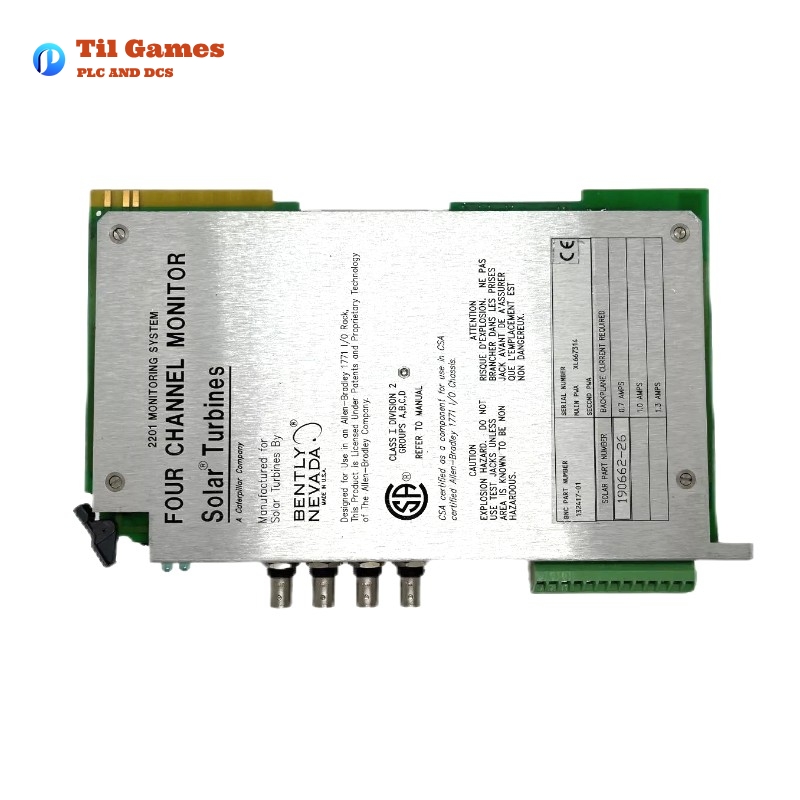 Bently Nevada 132417-01 190662-26 4 Channel Monitor