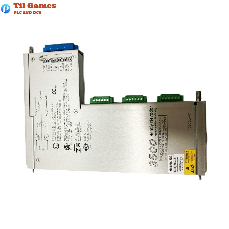 Bently Nevada 3500/50-04-00 136703-01 Tachometer Discrete Internal Barrier I/O Module Bently Nevada 3500/50-04-00 136703-01 Tachometer Discrete Internal Barrier I/O Module