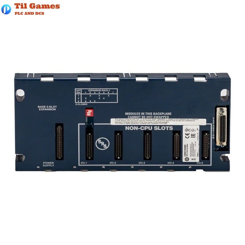 GE IC694CHS398 PACSystems RX3i serial 5-slot Expansion Baseplate