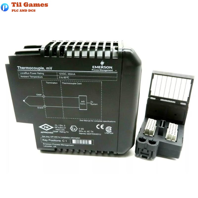 Emerson KJ3002X1-BG2 12P1731X062 DeltaV Thermocouple, mV Card