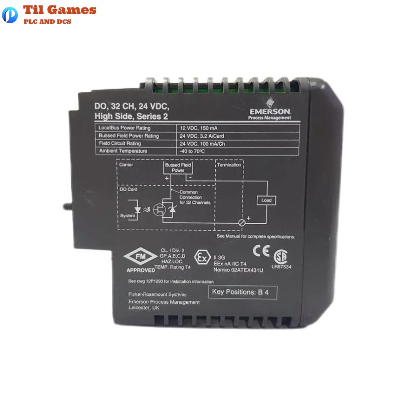 Emerson KJ3204X1-BA1 32-Channel 24 VDC High-Side Digital Output Module