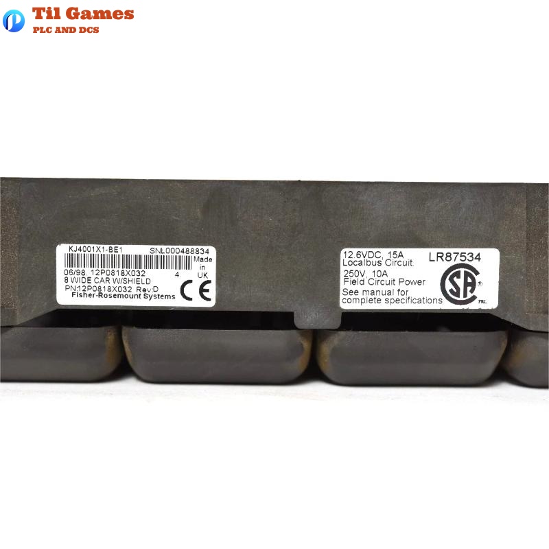 Emerson KJ4001X1-BE1 8-Wide I/O Carrier with Shield Bar