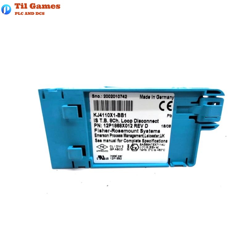 Emerson KJ4110X1-BB1 IS Terminal Block 8 Ch Loop Disconect