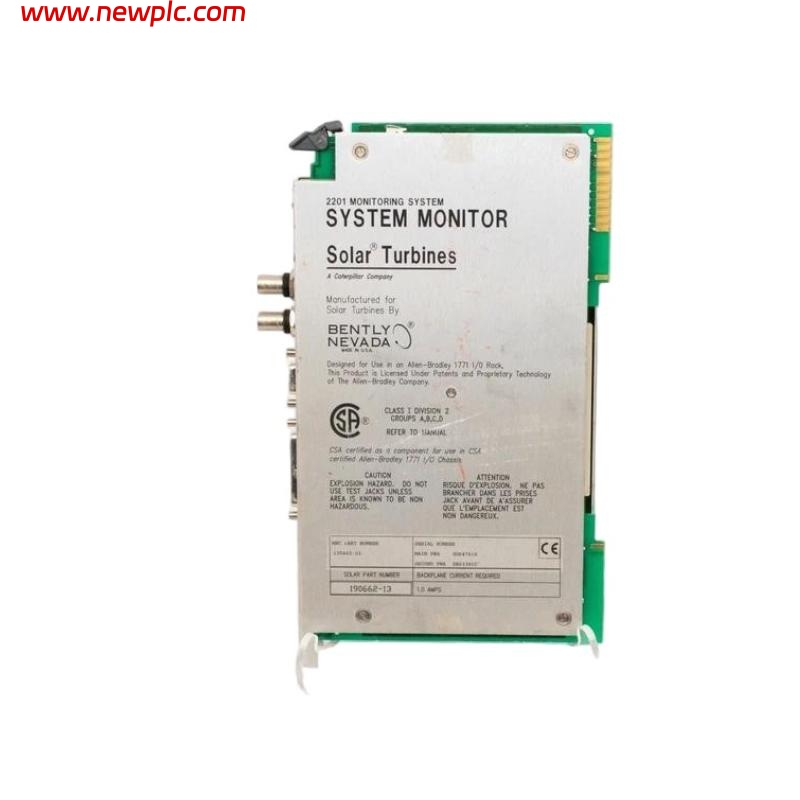 Bently Nevada 135462-01 190662-13 2 Channel Monitor Solar Turbine