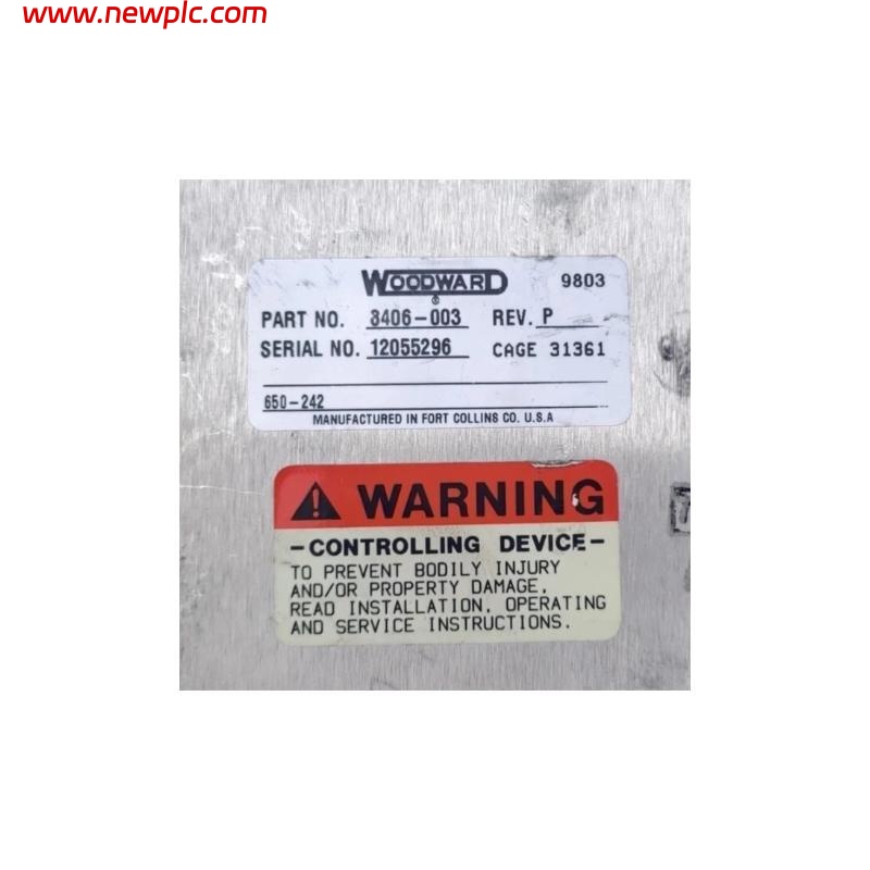 Woodward 8406-003 Operator Interface 12-Month Warranty