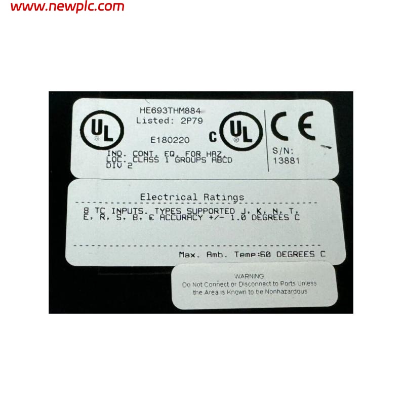 GE Fanuc HE693THM884 Thermocouple Input Module