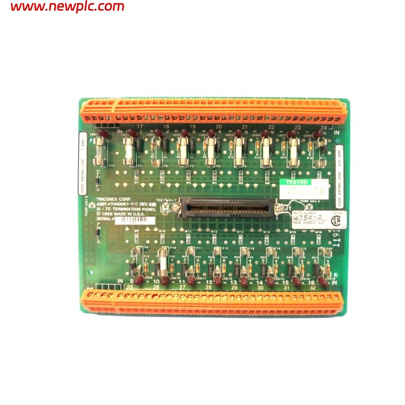 Triconex 2750-2 7400061-210 TC Termination Panel