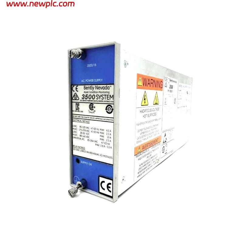Bently Nevada 3500/15 106M1079-01+106M1081-01 AC/DC Power Supply Module