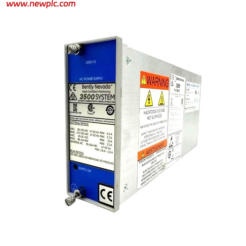Bently Nevada 3500/15 106M1079-01+125840-02 AC/DC Power Supply Module