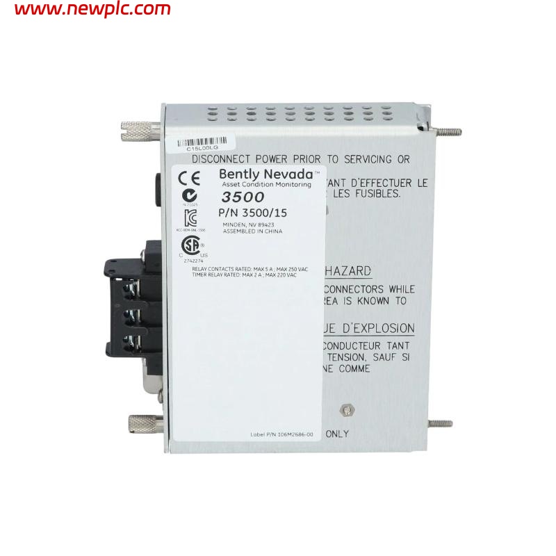 Bently Nevada 3500/15 125840-02 Low Voltage AC Power Input Module