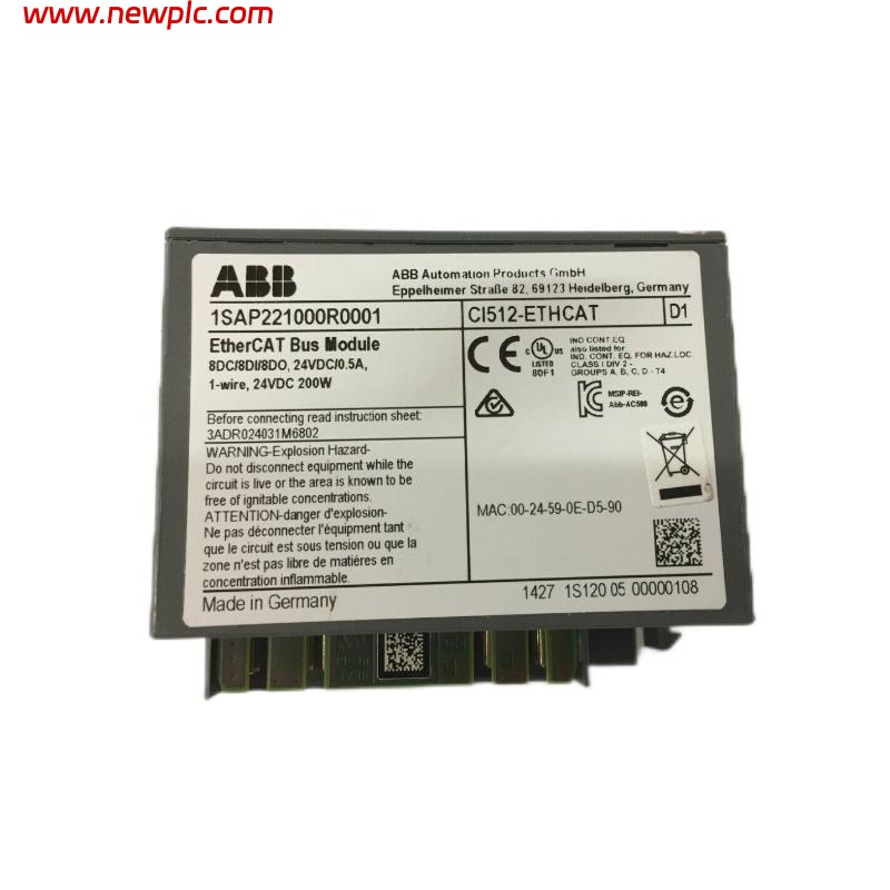ABB CI512-ETHCAT 1SAP221000R0001 S500 EtherCAT Interface Module