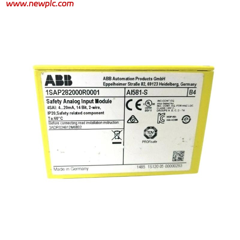 ABB AI581-S 1SAP282000R0001 Safety Analog Input Modules