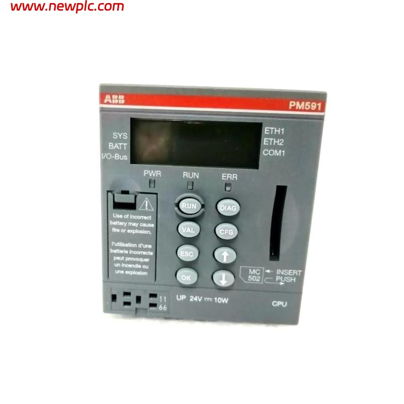 ABB PM591-2ETH 1SAP150100R0277 AC500 PLC System Processor Module