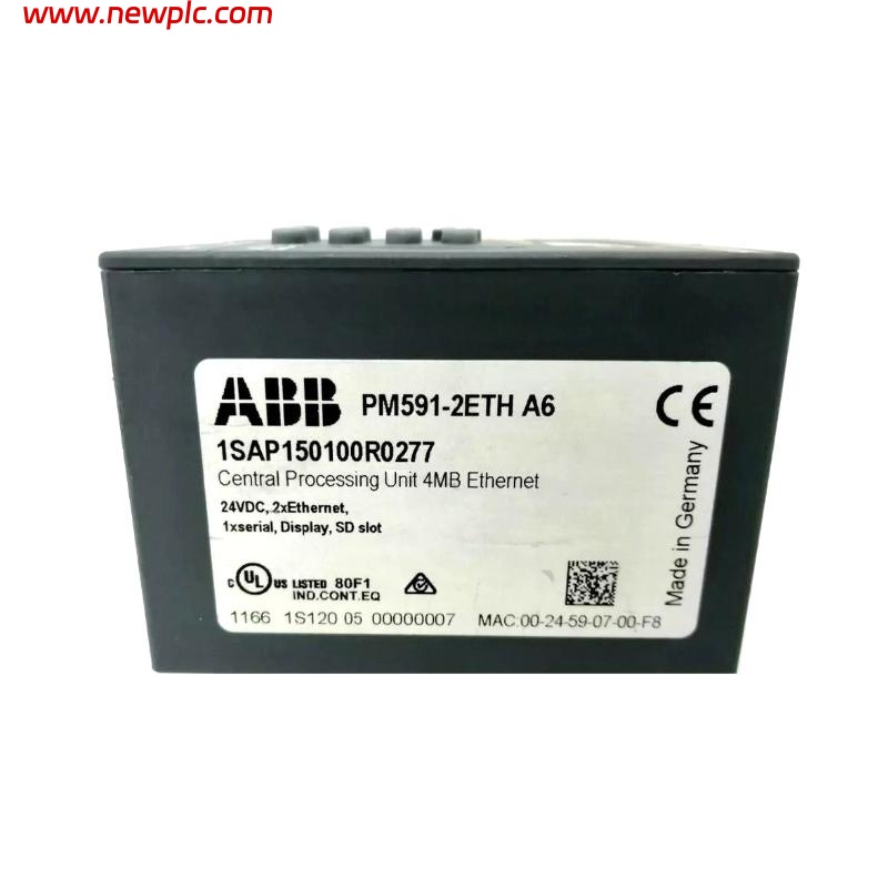 ABB PM591-2ETH 1SAP150100R0277 AC500 PLC System Processor Module