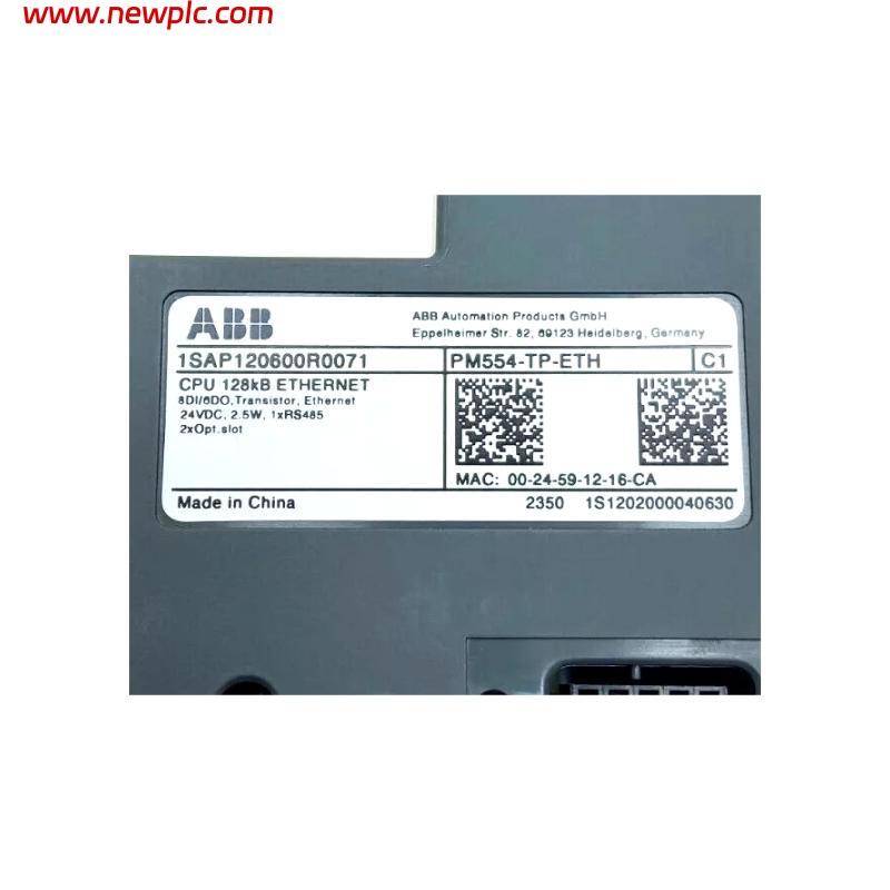 ABB PM554-TP-ETH 1SAP120600R0071 CPU Programmable Logic Controller
