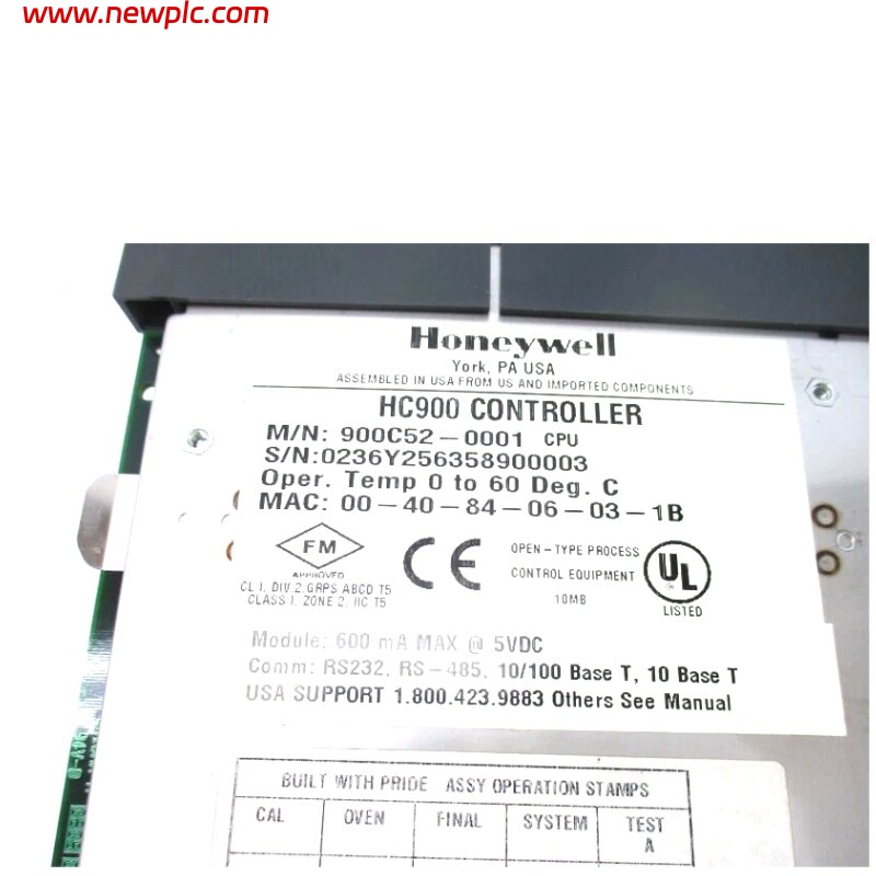 Honeywell 900C52-0001 CPU Controller Module