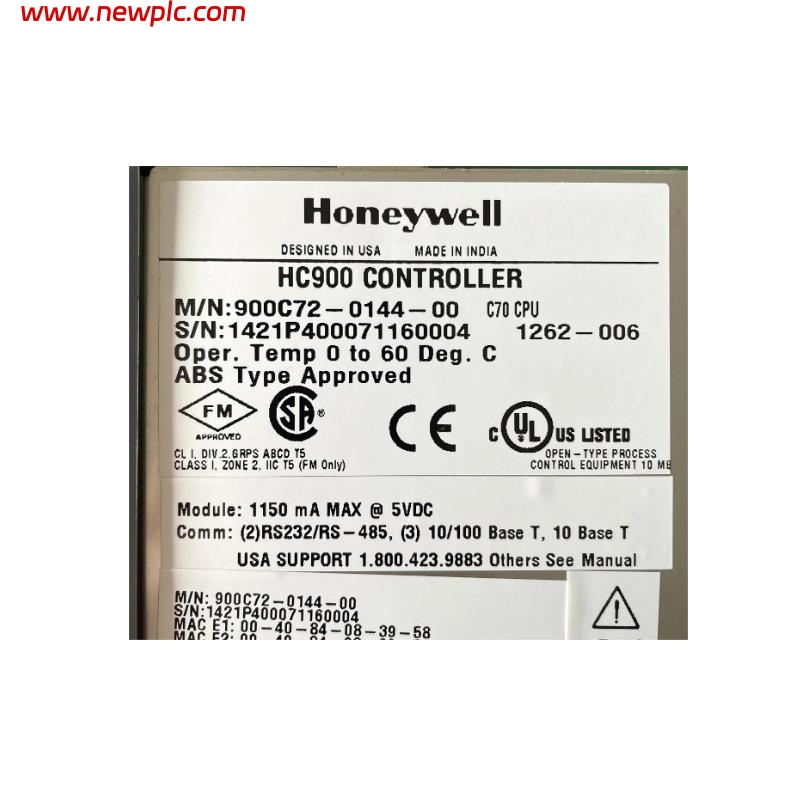 Honeywell 900C72-0144-00 HC900 C70 Controller CPU