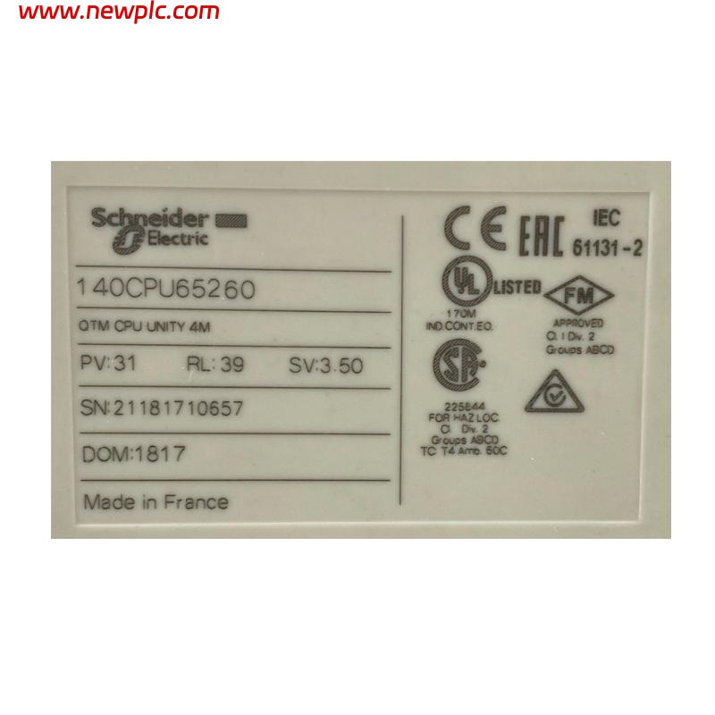 Schneider 140CPU65260 Unity Processor
