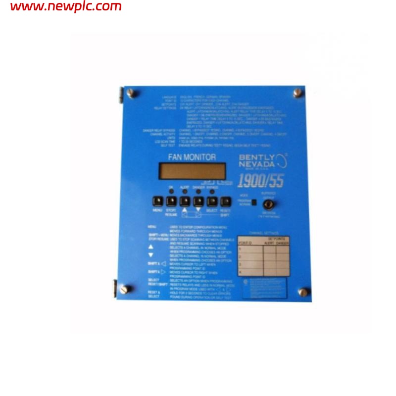 Bently Nevada 1900/55-01-01-01-00 Fan Monitor (multi‑channel condition monitor)