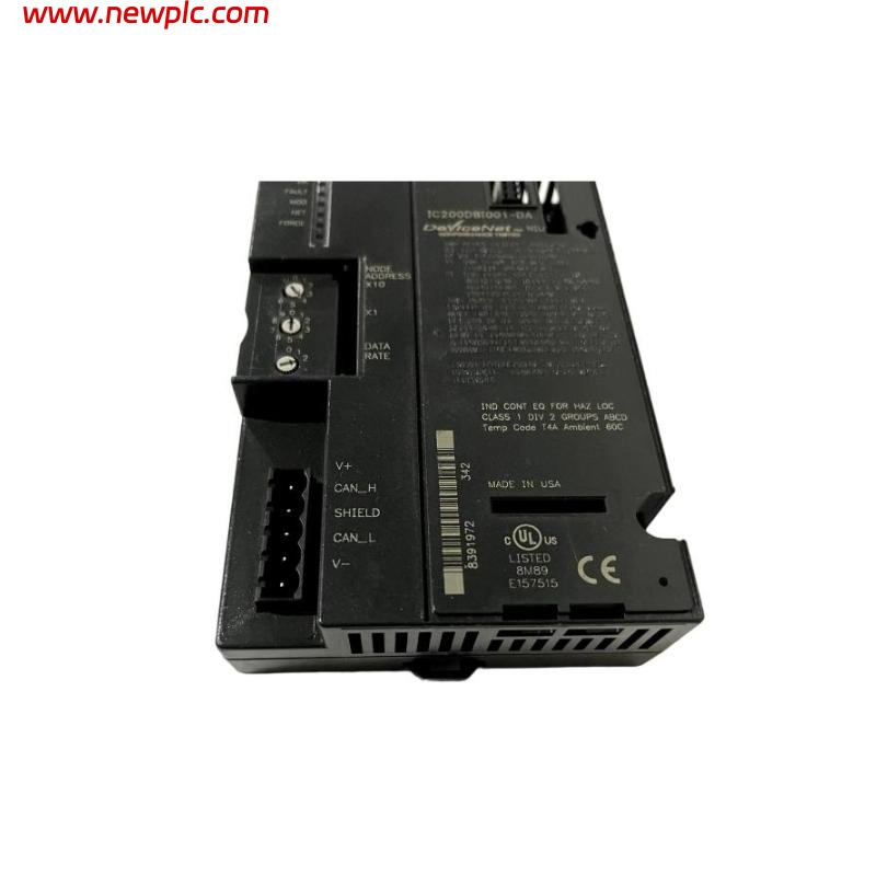 GE IC200DBI001 DeviceNet Network Interface Communication Card