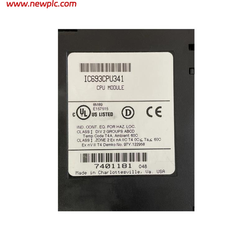 GE Fanuc IC693CPU341 Single-slot CPU Module