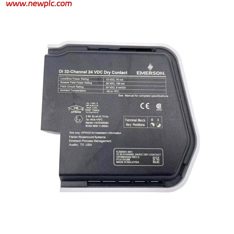 Emerson KJ3203X1-BK1 Dry Contact Card