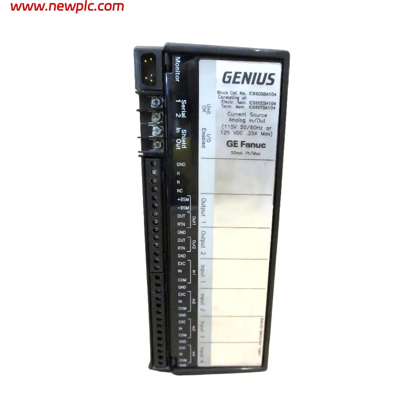 GE IC660TBA104 Terminal Assembly