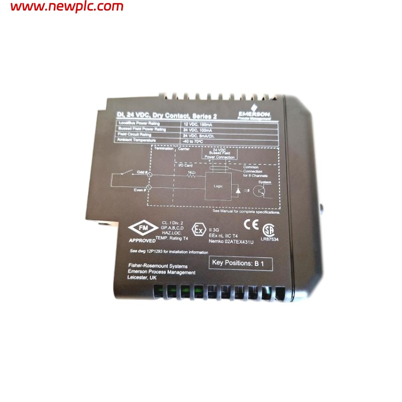 Emerson VE4031S2T2B1 KJ3201X1-BA1 Redundant Discrete Input Card