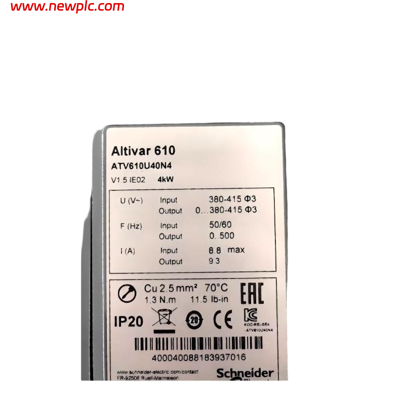 Schneider ATV610U40N4 Variable Frequency Drive (VFD) Schneider ATV610U40N4 Variable Frequency Drive (VFD)