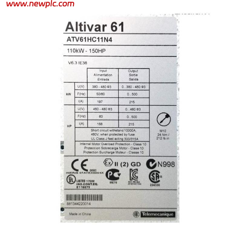 Schneider ATV61HC11N4 Variable Frequency Drive (VFD)