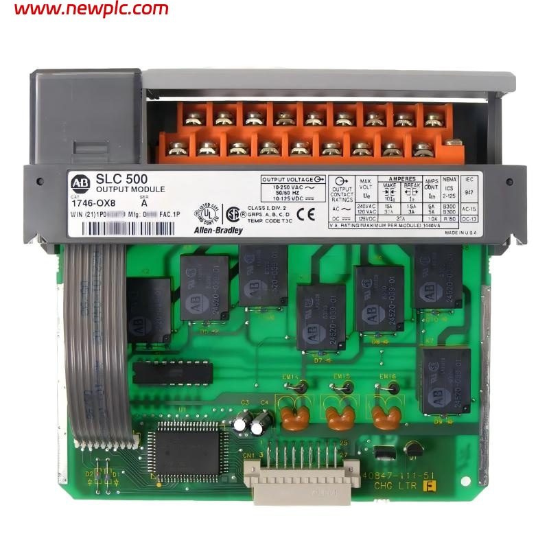 Allen Bradley 1746-OX8 SLC 500 8‑Point Digital Contact Output Module Allen Bradley 1746-OX8 SLC 500 8‑Point Digital Contact Output Module