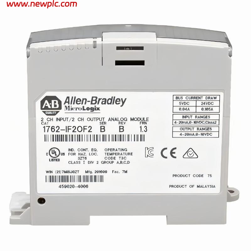 Allen Bradley 1762-IF2OF2 Expansion analog input/output module for MicroLogix PLCs Allen Bradley 1762-IF2OF2 Expansion analog input/output module for MicroLogix PLCs