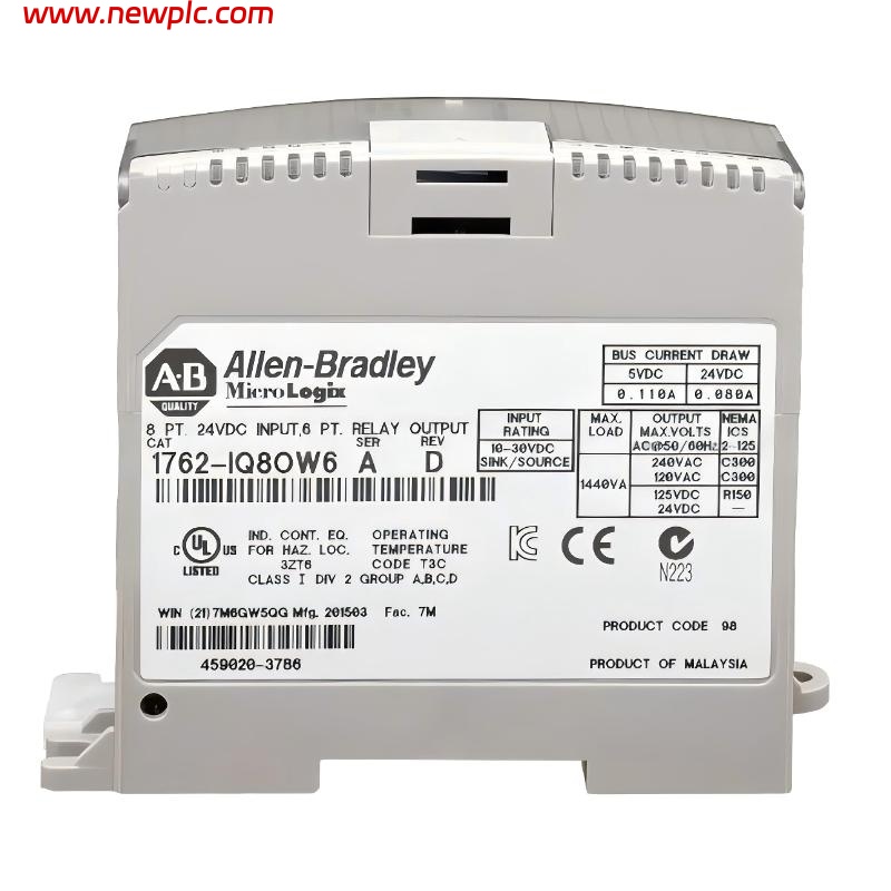 Allen Bradley 1762-IQ8OW6 Digital Combination I/O Module Allen Bradley 1762-IQ8OW6 Digital Combination I/O Module
