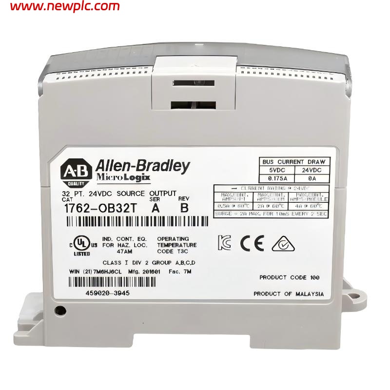 Allen Bradley 1762-OB32T 24 V DC sourcing transistor output module Allen Bradley 1762-OB32T 24 V DC sourcing transistor output module