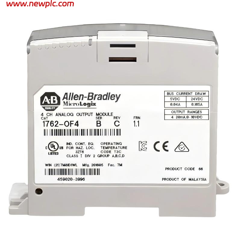 Allen Bradley 1762-OF4 4‑channel analog output expansion module