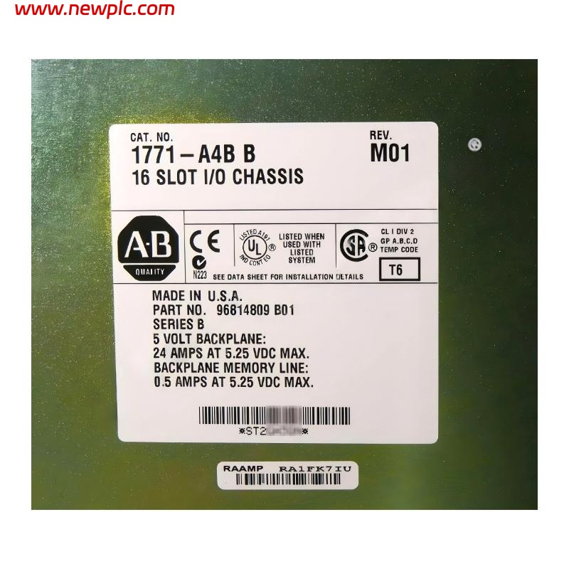 Allen-Bradley 1771-A4B Industrial PLC I/O Chassis Allen-Bradley 1771-A4B Industrial PLC I/O Chassis
