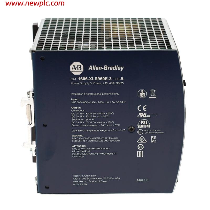 Allen Bradley 1606-XLS960E-3/A Performance Switching Power Supply