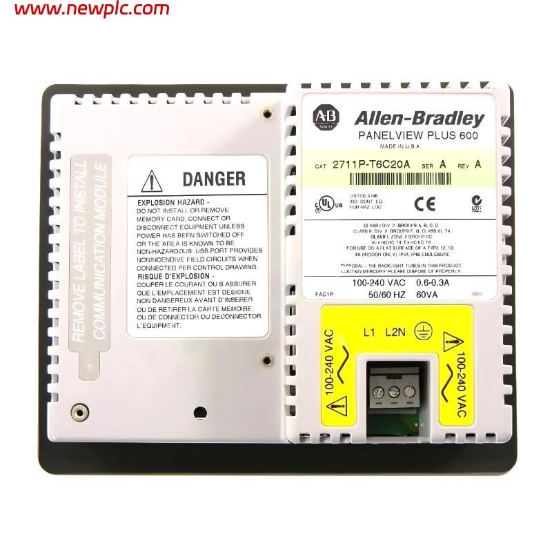 Allen Bradley 2711P-T6C20A HMI Terminal (Operator Interface)