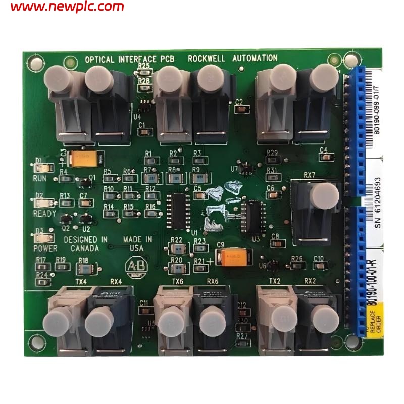 Allen Bradley 80190-100-01-R Fiber Optic Control Board / PCB Module