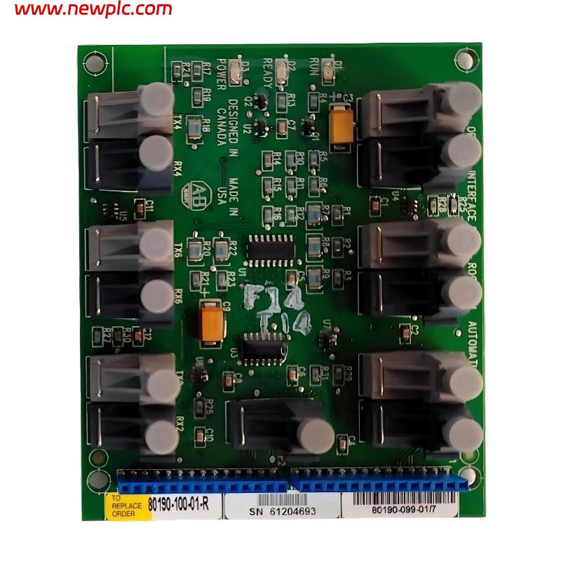 Allen Bradley 80190-100-01-R Fiber Optic Control Board / PCB Module