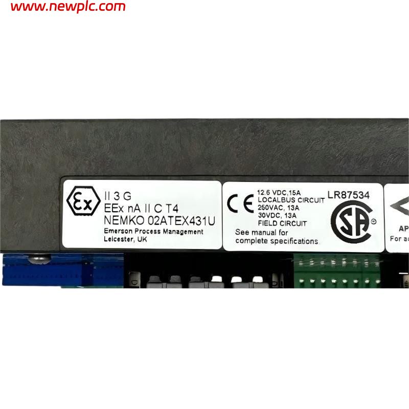 Emerson KJ4003X1-BA1 8-Wide VerticalPlus I/O Carrier (Left)