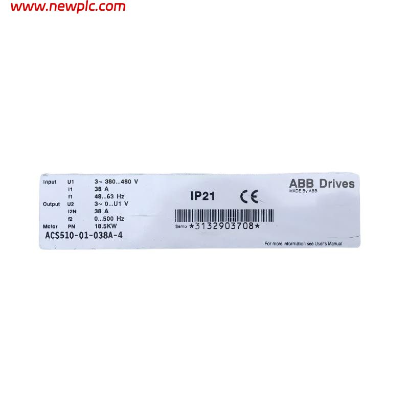ABB ACS510-01-038A-4 3ABD00015750-D Low Voltage AC Drive