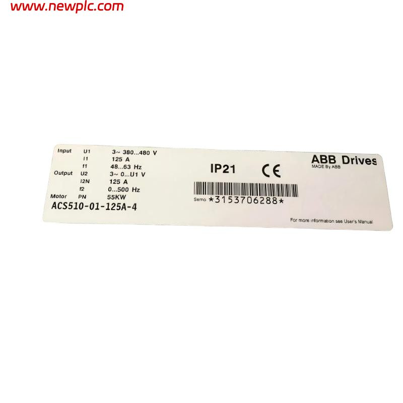 ABB ACS510-01-125A-4 3ABD00019055-D Low Voltage AC Drive