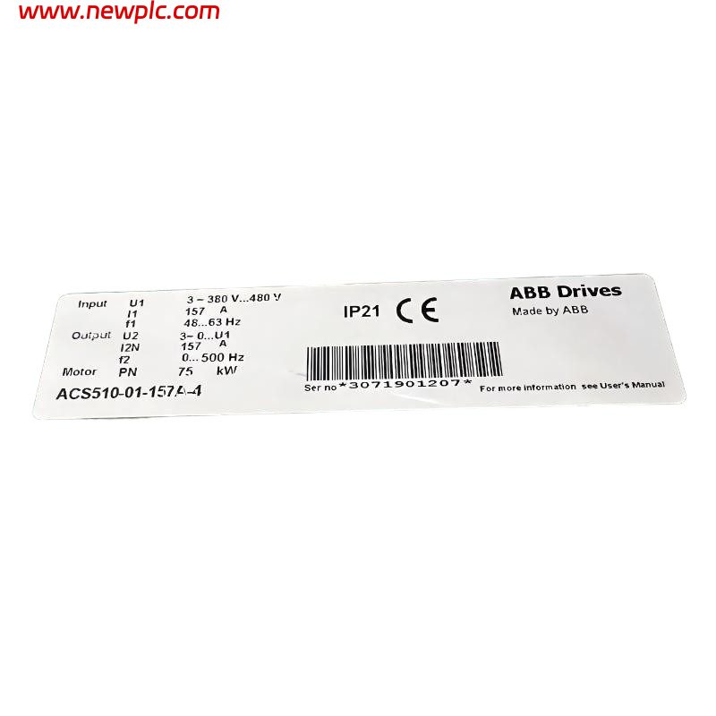 ABB ACS510-01-157A-4 3ABD00015756-D Low Voltage AC Drive