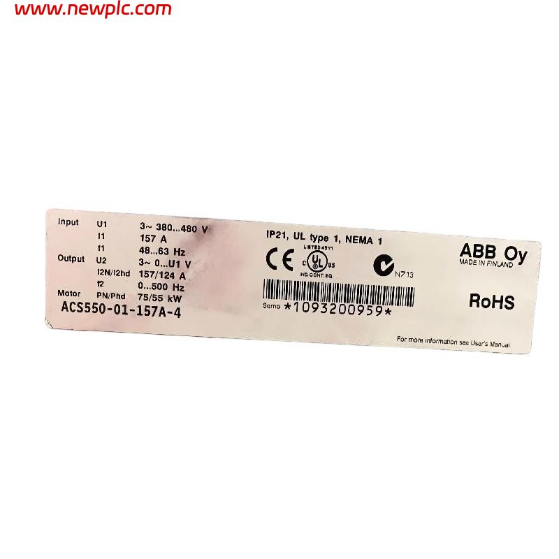 ABB ACS550-01-157A-4 3ABD64726820 Low Voltage AC Drive ABB ACS550-01-157A-4 3ABD64726820 Low Voltage AC Drive