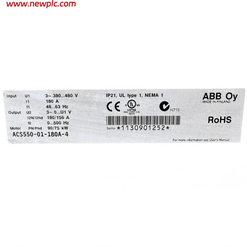 ABB ACS550-01-180A-4 3ABD64726838 Low Voltage AC Variable Frequency Drive (VFD) ABB ACS550-01-180A-4 3ABD64726838 Low Voltage AC Variable Frequency Drive (VFD)