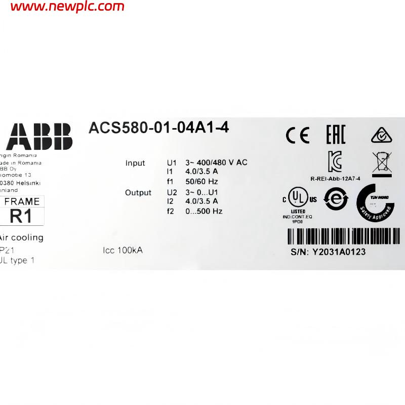 ABB ACS580-01-04A1-4 3ABD50000038939 Low Voltage AC Variable Frequency Drive (VFD) ABB ACS580-01-04A1-4 3ABD50000038939 Low Voltage AC Variable Frequency Drive (VFD)