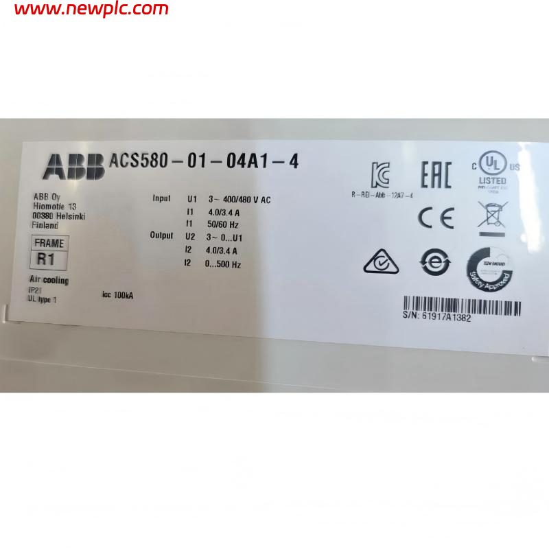 ABB ACS580-01-04A1-4 3AXD50000038939 Low Voltage AC Variable Frequency Drive (VFD) ABB ACS580-01-04A1-4 3AXD50000038939 Low Voltage AC Variable Frequency Drive (VFD)