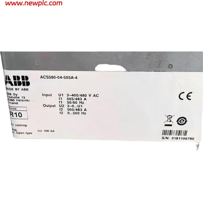 ABB ACS580-04-505A-4 3AUA0000170509 Low Voltage AC Variable Frequency Drive Module (VFD)