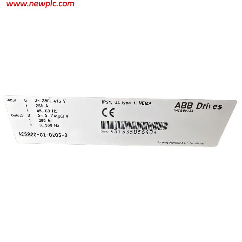 ABB ACS800-01-0205-3 3AUA0000033851 Low Voltage AC Variable Frequency Drive (VFD) ABB ACS800-01-0205-3 3AUA0000033851 Low Voltage AC Variable Frequency Drive (VFD)